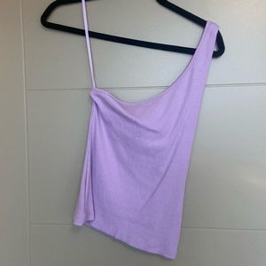 NWOT Purple One Shoulder Top